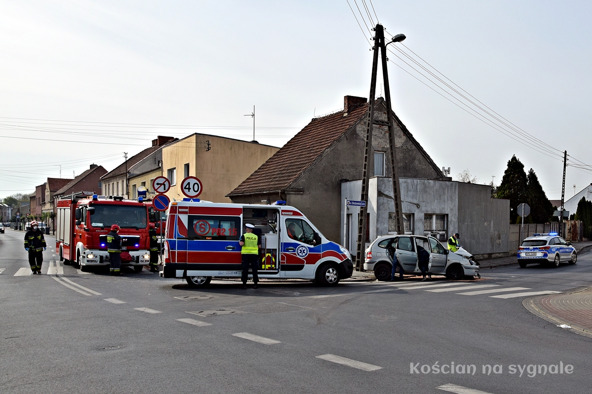 Zderzenie na ulicy Sierakowskiego w Kościanie